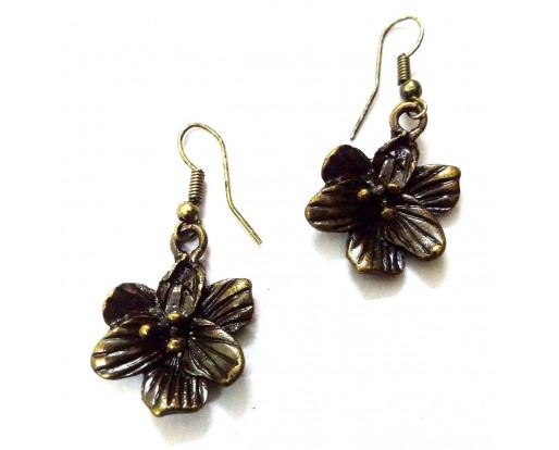 Antique Gold Earring Jhumki Contemporary Fashion Jewelry Hook Drop Dangle EA224